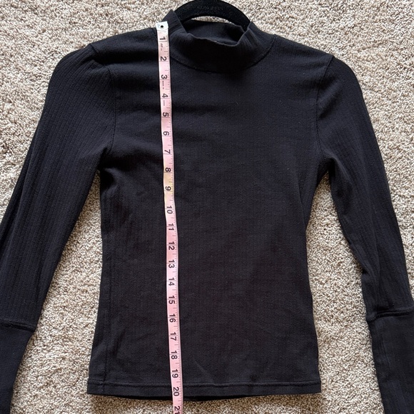 Free People Intimates Black Turtleneck Long Sleeve Top - Picture 4 of 6